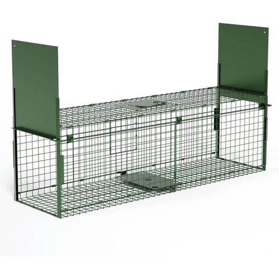 Piège Vivant Cage de Capture 100 x 29 x 31.5 cm pour Fouine Renard Chat — free download