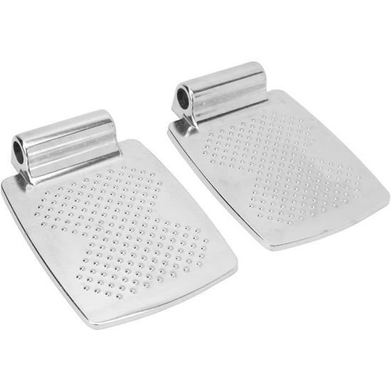 Repose-pieds En Acier Inoxydable Universel - Pour Salon De Coiffure, Pédicure, Bureau, Dimensions 30x19 Cm, Charge 100 Kg