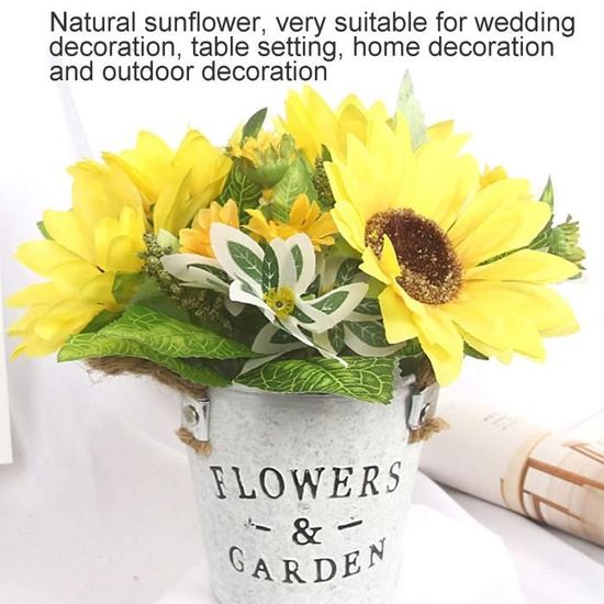 Atyhao Couronne de tournesol 15 pouces pour porte d'entrée - Décoration