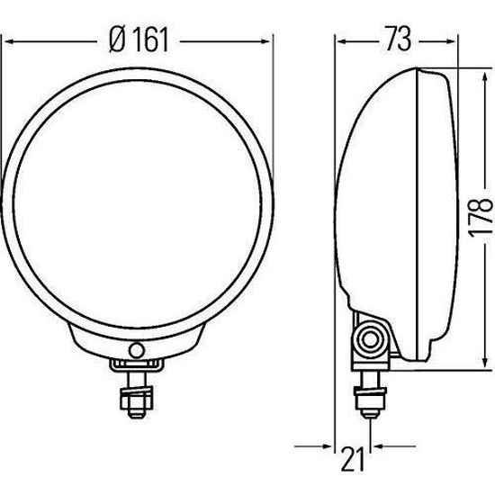 Hella 1F6 010 952-001 Projecteur Longue Portée Comet FF 500