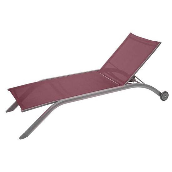 Transat Milenio Bordeaux Et Graphite Hesperide Achat Vente Chaise Longue Transat Milenio Bordeaux Et Gr Cdiscount