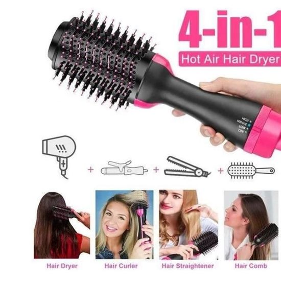 Brosse Soufflante, Brosse Lissante Chauffante Electrique Multifonctionnels SècheCheveux 3 en 1
