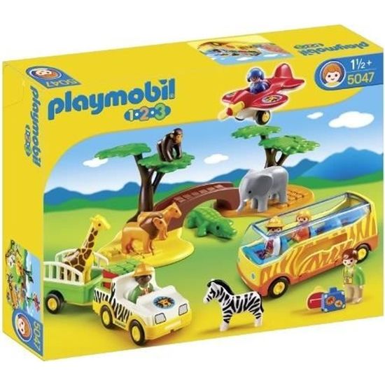 PLAYMOBIL 1.2.3. - Coffret Grand Zoo - Mixte - 28 pièces - A