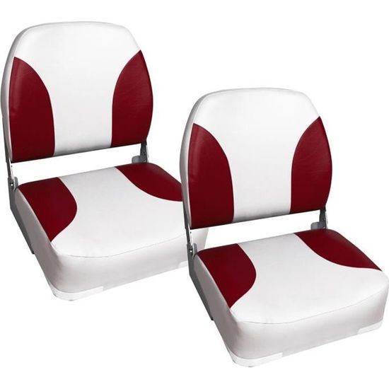 Fauteuil Pliable Vintage Pour Stade/gradin - Rembourré Bleu Et Blanc Avec Poignée De Transport - Occasion