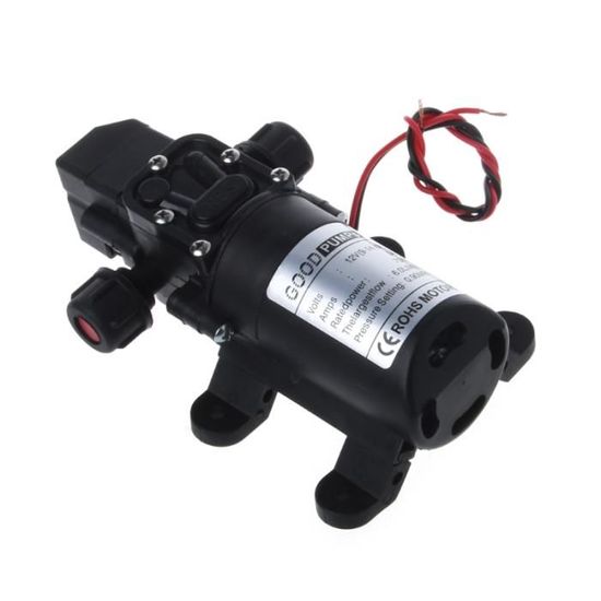 Jadeshay Pompe à Eau 12V 70W 6L/min Auto-Amorçante Haute Pression Pour Camping-Car, Caravane, Bateau Et Nettoyage