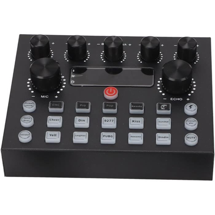 Carte Son V8 Mini Table Mixage - Pour Karaoké, Enregistrement, Streaming