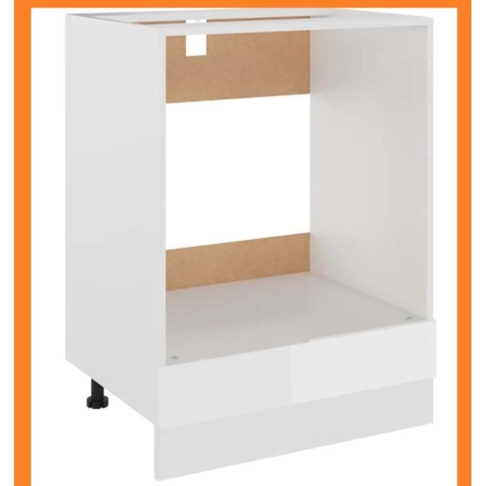 Meuble de cuisine pour four encastrable blanc 60 x 46 x 81,5 cm Aggloméré