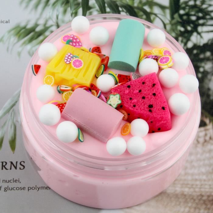 100 ml Fluffy Fruit Cloud Slime Fluffy Slime Stress Relief Jouet Boue parfumée - hanshiko 301