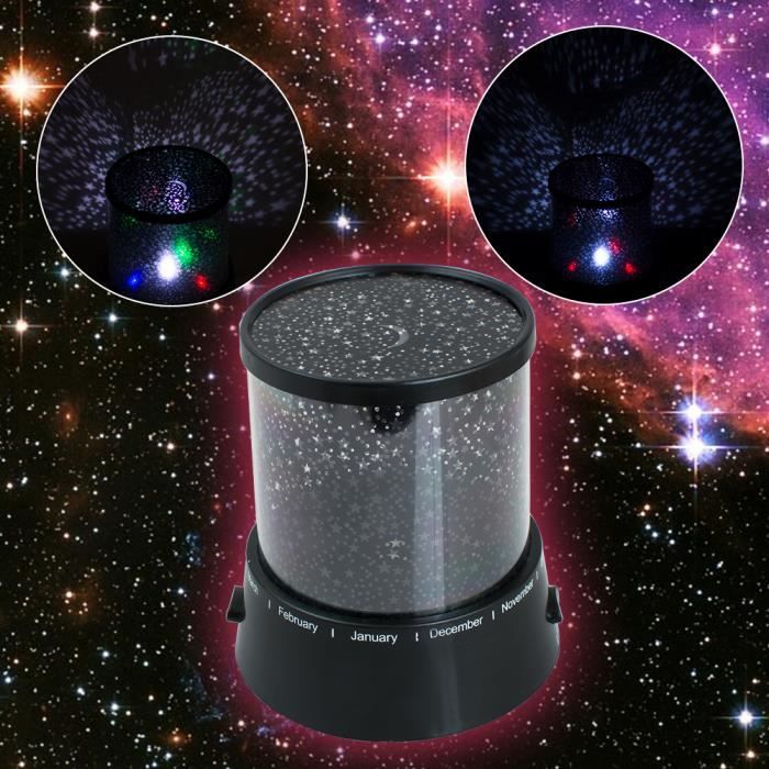 LED projecteur coloré ciel étoilé lune soir lumière d'interieur