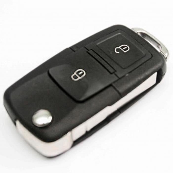 2 Bouton Coque Clé Télécommande de voiture Case plié pour VW Passat Volkswagen Polo Golf Jetta Bora
