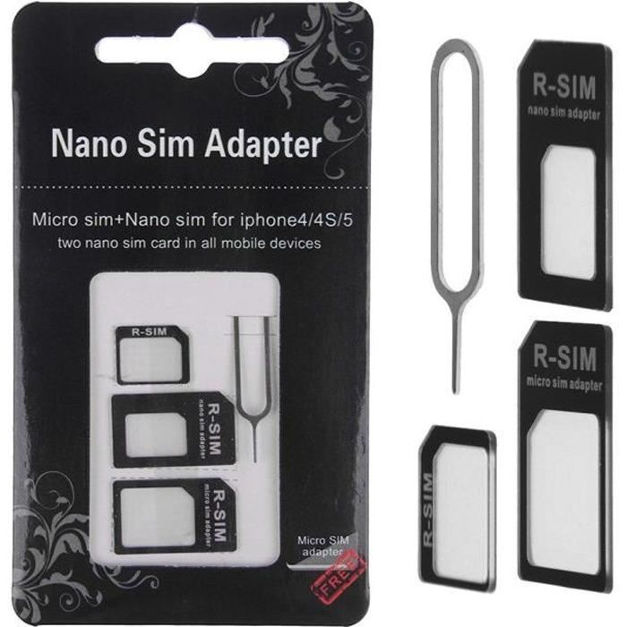 ADAPTATEURS CARTE SIM NANO / MICRO / STANDARD