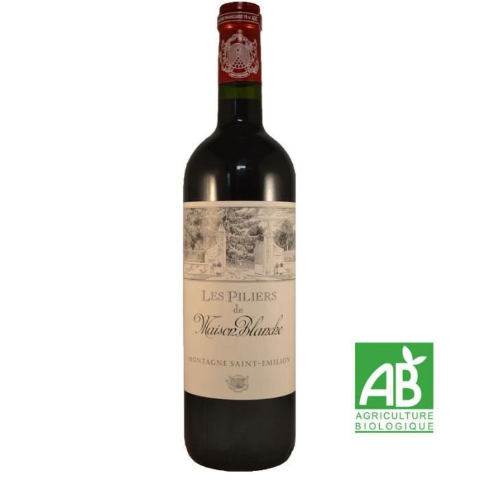 LES PILIERS DE MAISON BLANCHE 2019 AOP MONTAGNE SAINT EMILION -Vin rouge de Bordeaux - 75cl