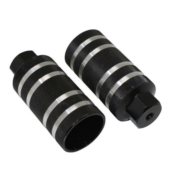 Repose pied BMX Aluminium - Noir /Argent Noir