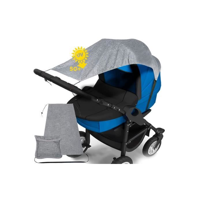 Pare Soleil Universel pour Poussette avec Sac De Rangement Offert - Protection Anti UV – Bébé Confort Réglable & Landaus,Universelle