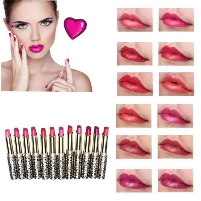 2017 12pcs - lot Lipsticks Lip Stain Maquillage Lot Leopard Hydratant Lip Stick Set