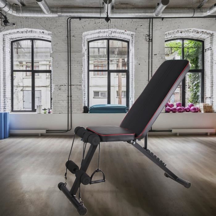 Goble Banc de musculation pliable banc à poids réglable pour l'entraînement à domicile
