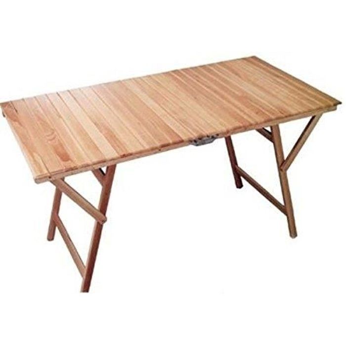 IlBottegone Table pliable extensible en bois pour camping