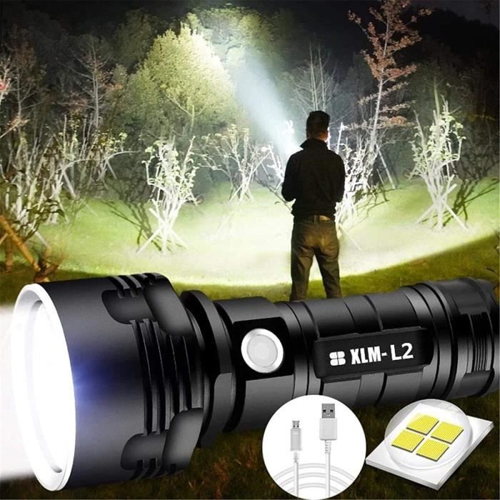 LAMPE ELECTRIQUE 30000-100000 Lumens Grande Lampe De Poche LED Haute Puissance XHP70 étanche, Lampe De Poche Rechargeable173