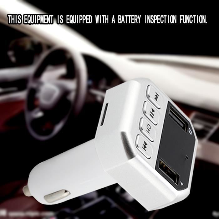 Transmetteur FM Bluetooth pour voiture,Récepteur sans fil Bluetooth In-Car Lecteur MP3 Adaptateur radio Kit voiture -YEA