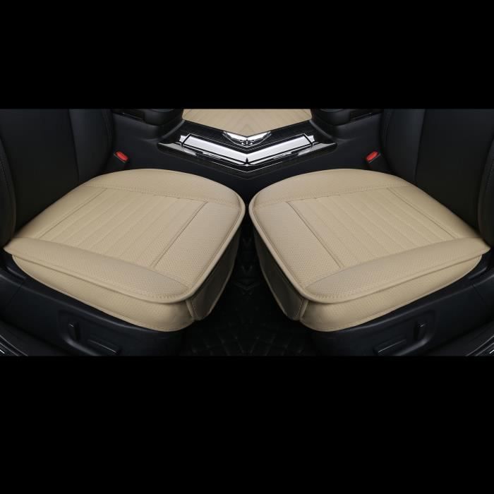 2pcs housses de siège de voiture en cuir PU protection de siège avant Housses de siège de voiture inférieures enveloppantes