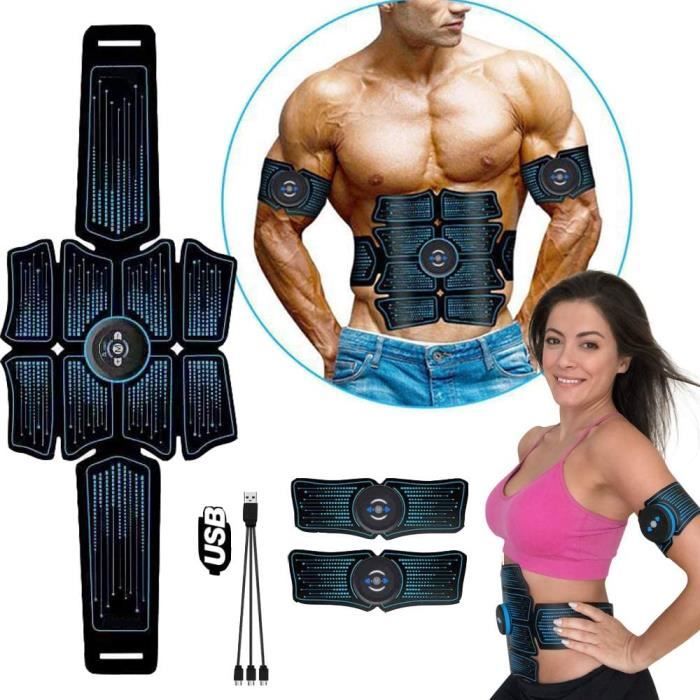 e Takin® Appareil Abdominal(Mise à niveau), ABS Trainer EMS Smart Ceinture USB de Charger Electrostimulateur Musculaire