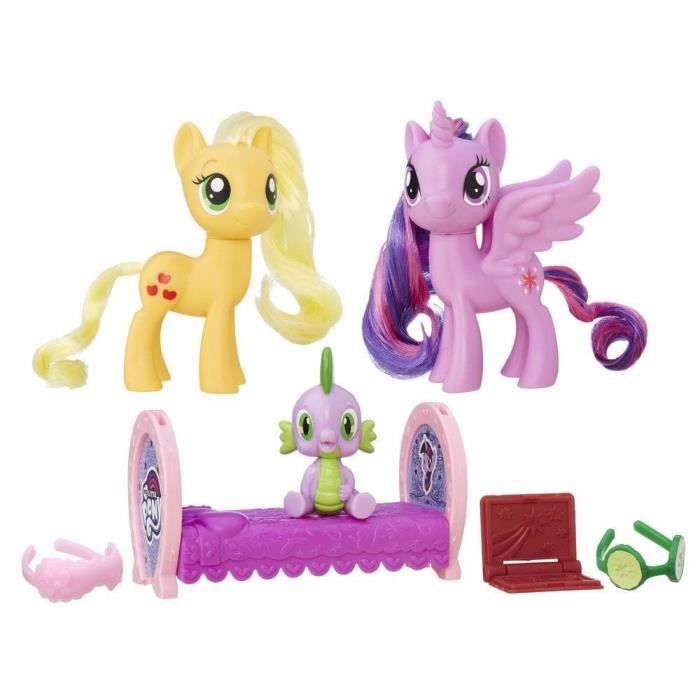 Figurine My Little Pony : Coffret Amies pour la vie : Twilight Sparkle et Applejack aille Unique Coloris Unique