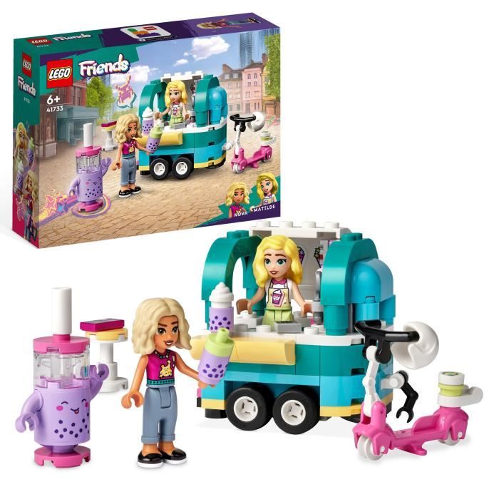 LEGO® Friends 41733 La Boutique Mobile de Bubble Tea, Jouet Enfants 6 Ans, Scooter, Mini-Poupées