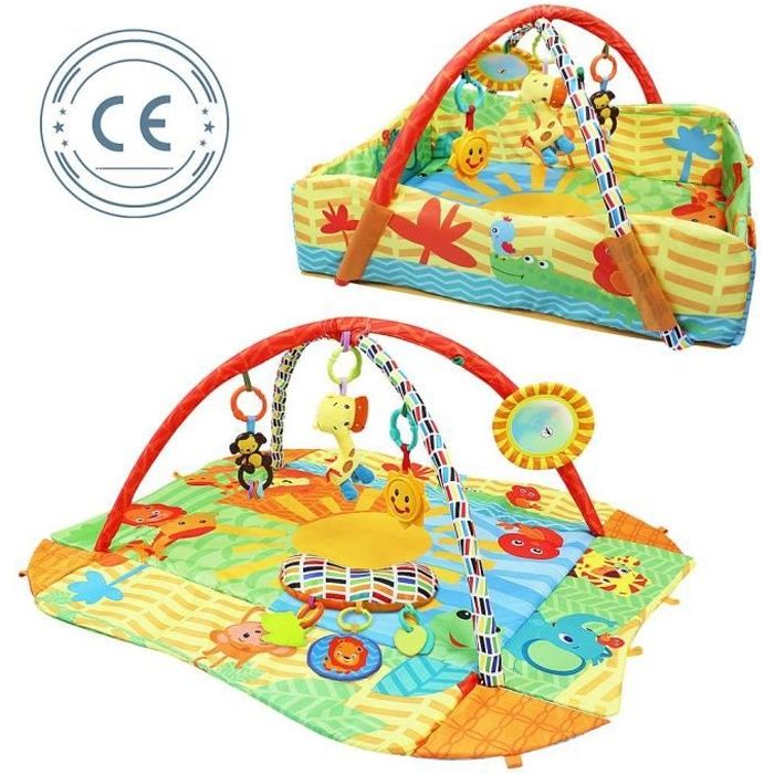 Tapis de Jeux pour Bébé, Tapis d'Éveil pour Enfants, Modèle Animaux du monde, Standards-Certifications: CE, ROHS