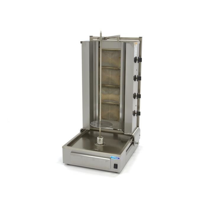 Machine à kebab gyros 4 brûleurs gaz