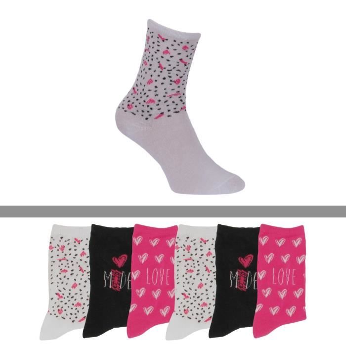 Chaussettes femme lot de 6