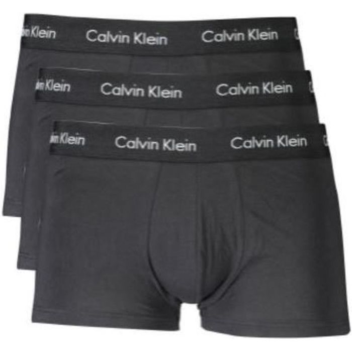 CALVIN KLEIN Pack de 3 Boxers Coton Homme Noir