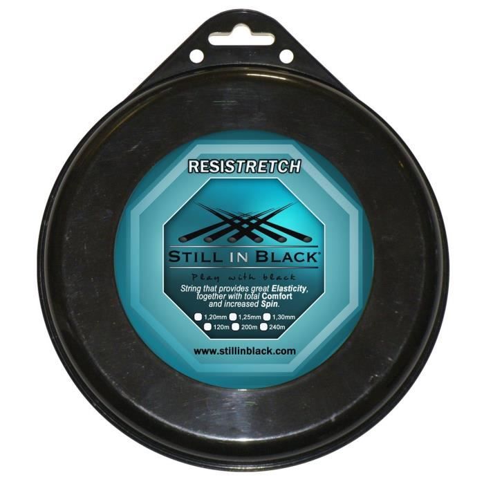 Still in Black Resistretch Cordage pour Raquette de Tennis Mixte Adulte, Bleu Pétrole, 1,30 mm
