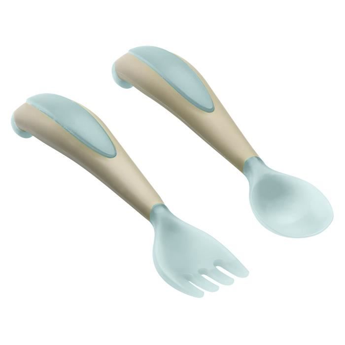 THERMOBABY 2 couverts ergonomiques - Vert céladon