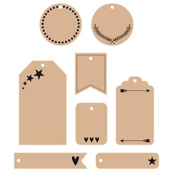 D.I.Y WITH TOGA Set 24 Tags Cadeau Kraft