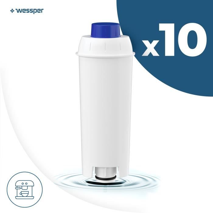 10X Wessper Filtre à eau, pièces de rechange pour cafetiere Delonghi DLSC002