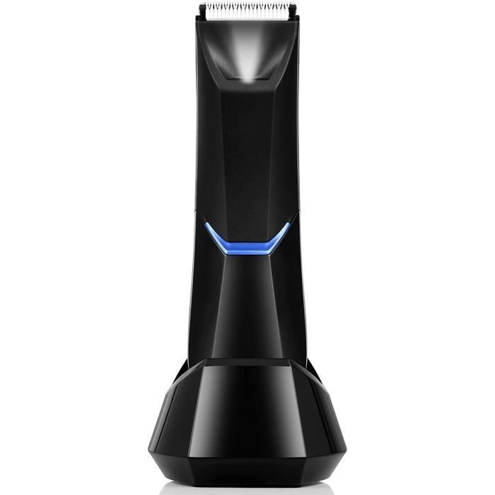 Tondeuse à cheveux intime pour hommes et femmes Tondeuse électrique étanche pour zone intime avec lumière LED