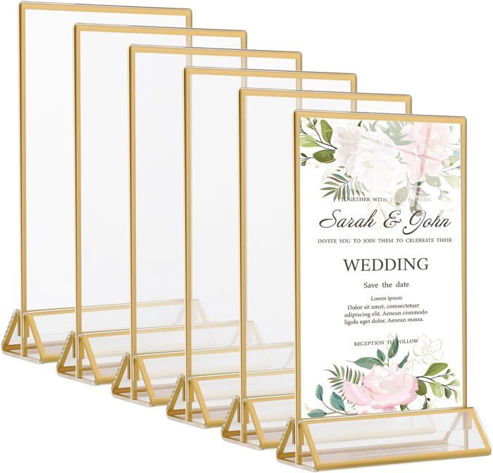 Lot De 12 Présentoirs Table A6 Acrylique Transparent - Chevalet Menu L - Idéal Restaurant & Bureau