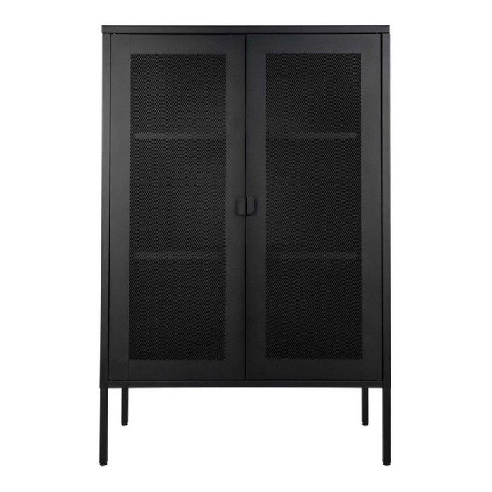 vitrine de salon melbourne, noir, 40x80x120 cm