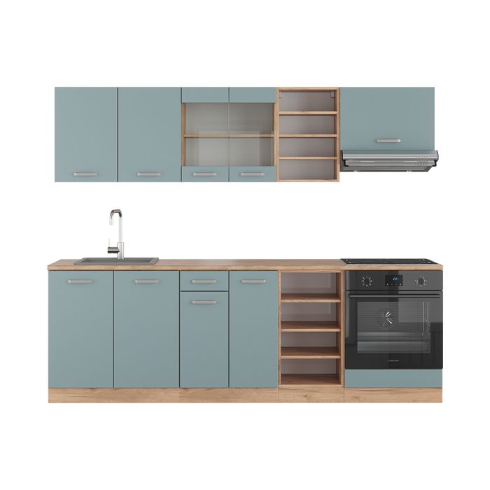 Cuisine Fame-Line, 200 cm sans plan de travail, Anthracite Haute Cuisine Fame-Line, 200 cm sans plan de travail, Anthracite Haute