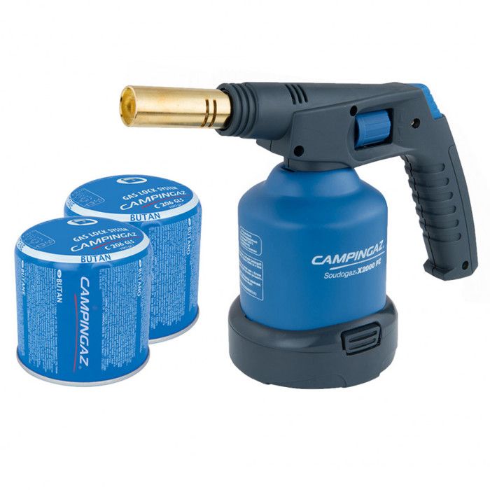 Campingaz Lampe à souder Soudogaz X2000 PZ + 2 Cartouches C206 GLS