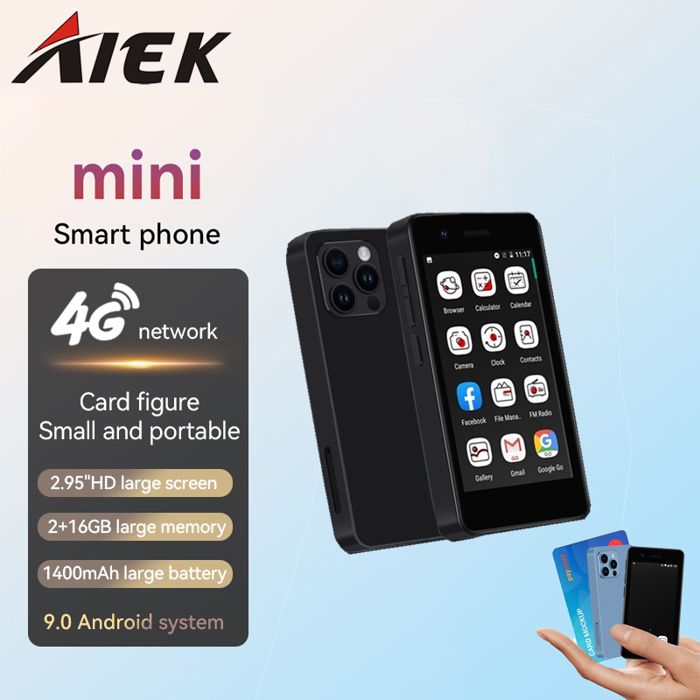 Smartphone Mini 4G - AIEK - S18 - 2.95 Pouces - Android 9.0 - 2GB RAM - 16GB Stockage