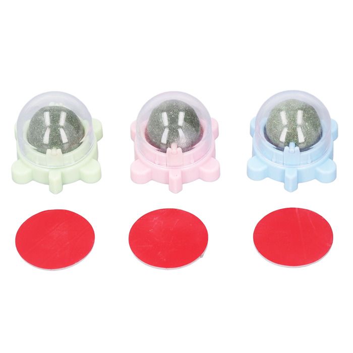 Meilleurs prix pour Lot de 3 boules d'herbe à chat rotatives à 360 degrés pour favoriser la digestion et la dentition, jouet comestible pour chat avec