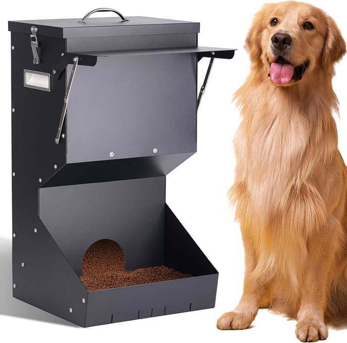 Comparer les prix de Nourriture Automatique Pour Chiens De Grande Race-25 Livres-Pour L'Extérieur Et L'Intérieur-Distributeur De Nourriture Suspendu Po