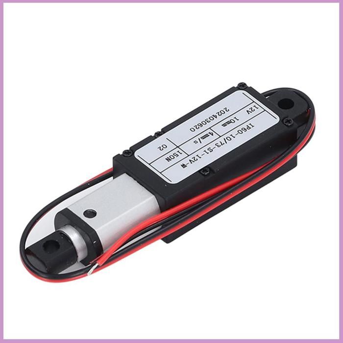 Mini Actionneur Linéaire électrique 12V - Course 20mm, Poussée 150N, Tube Aluminium, Idéal Domotique Et Bancs Levage