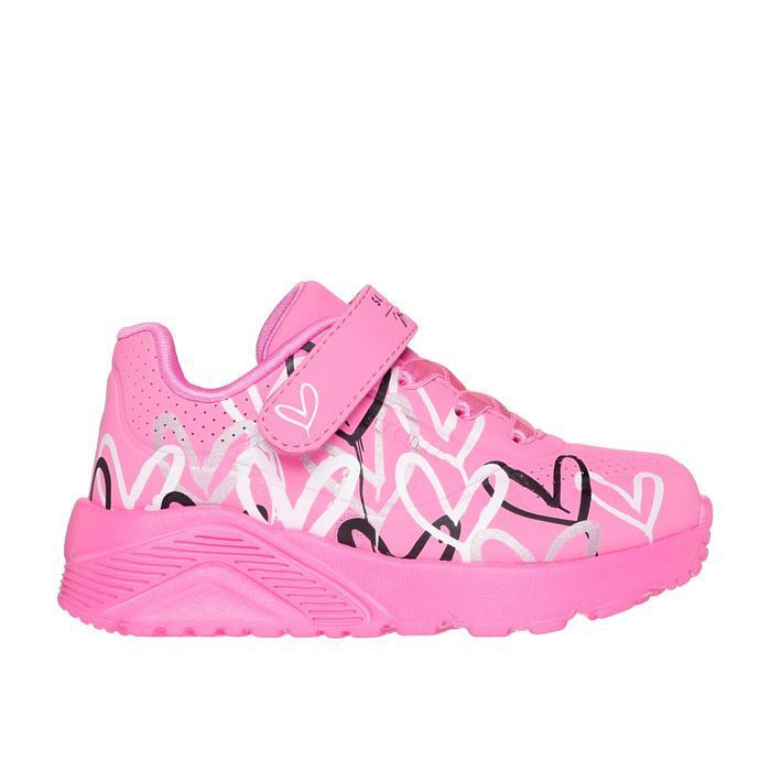 Skechers Baskets bébé fille - SKECHERS - Uno Lite Love Levitate - Rose - Synthétique - Plat