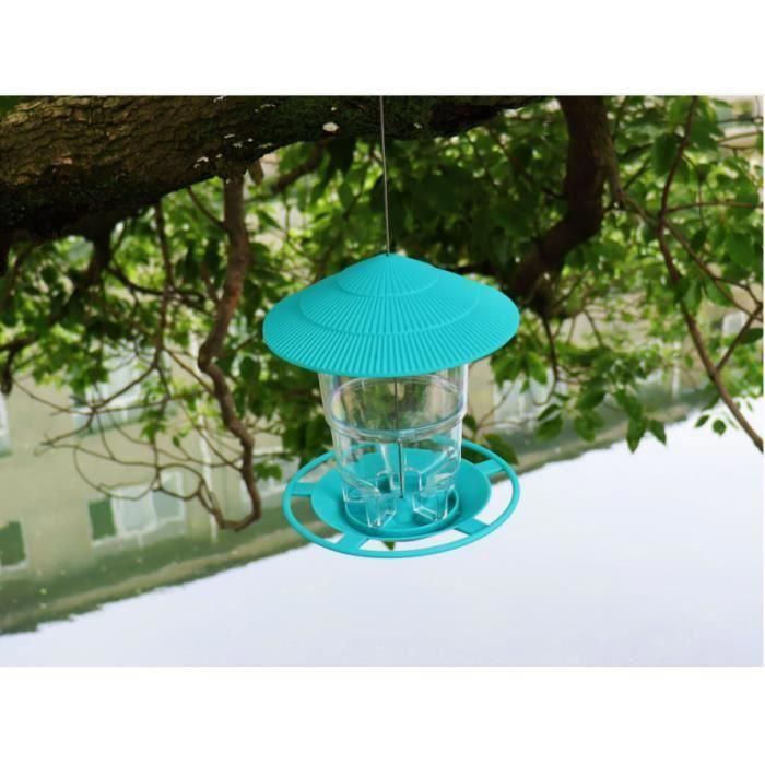 Mangeoire & Bains à Oiseaux Lot De 2 - Bols Suspendus Pour Jardin, Balcon, Terrasse - Attire Les Oiseaux
