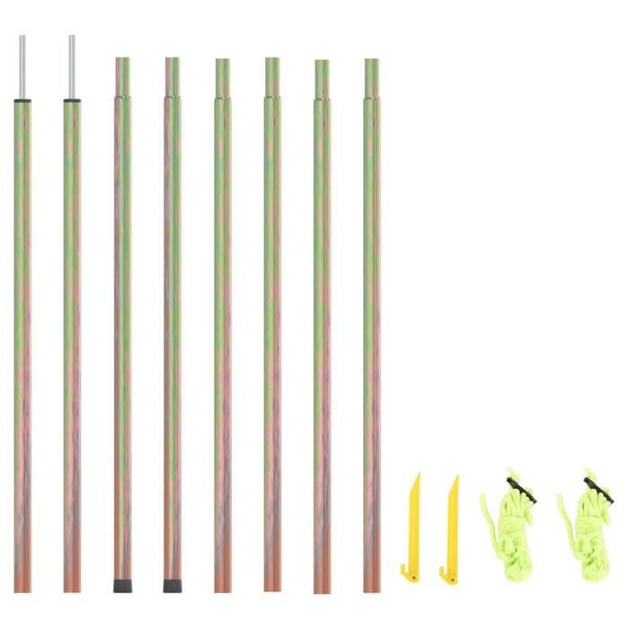 Mâts de parasol en acier galvanisé - vidaXL - 250 cm - Diamètre 22 mm - Longueur de corde 350 cm