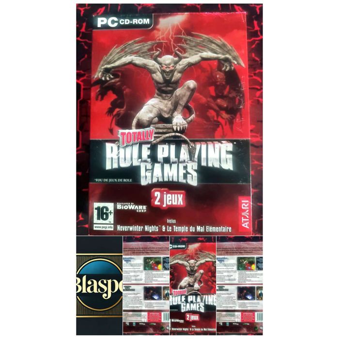 Atari Totally Role Playing Games – Coffret 2 Jeux PC – Sans Manuels / Sans Clés Cd – Neverwinter Nights + Temple Du Mal Élémentaire