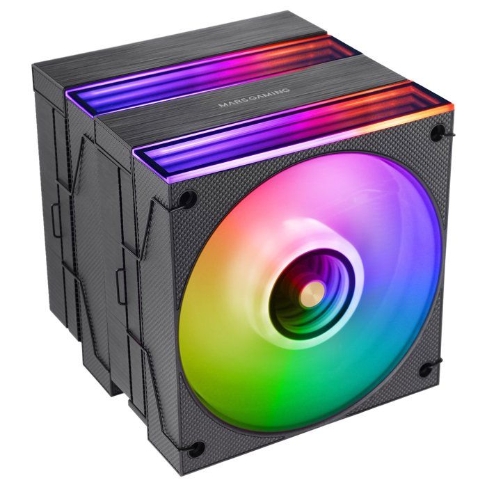 Dissipateur CPU MARS GAMING MCPU X26 Double tour TDP 2x ventilateurs ARGB 120mm - vue 2