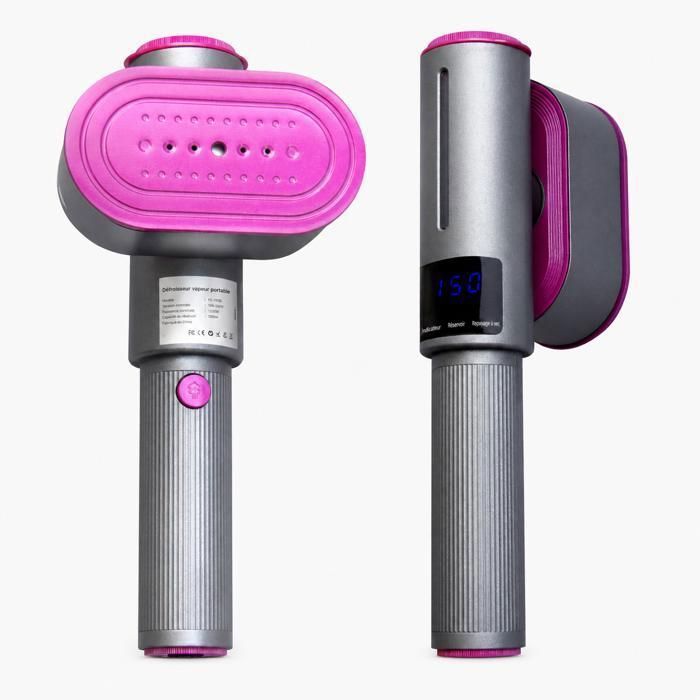 Défroisseur vapeur portable 1200W fer vapeur voyage 3 en 1 tête rotative 90° réservoir 100 ml écran LED